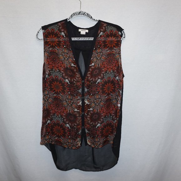 HELMUT LANG Mandala chiffon sleeveless tunic  L - Picture 1 of 8